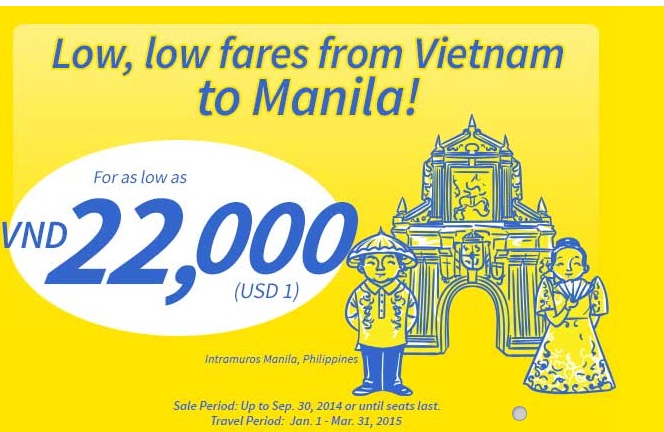 Cách nhanh chóng mua được vé đi Manila 22,000 VNĐ