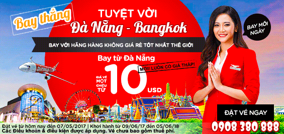 Air Asia mở đường bay thẳng Đà Nẵng - Bangkok