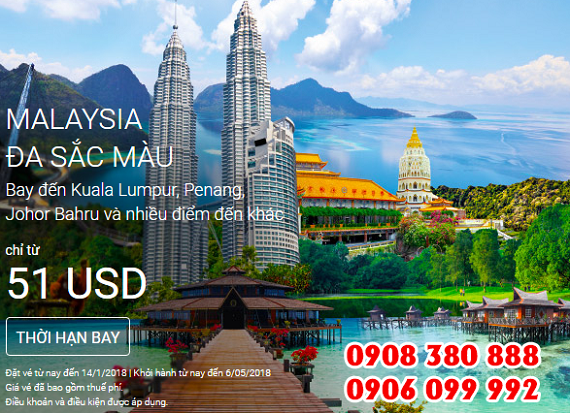 AirAsia khuyến mãi 3 triệu vé máy bay giá 31 USD