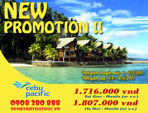 Book ngay vé đi Manila của Cebu Pacific 1 716 000đ