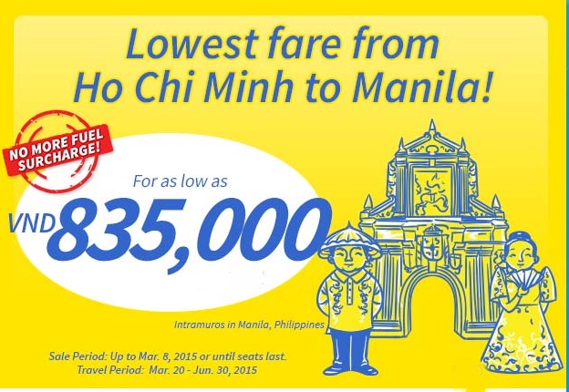 Chào 8/3 Cebu tung vé Manila 835,000 VNĐ