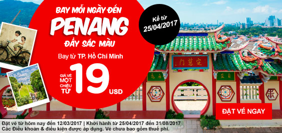 Đặt ngay vé khuyến mãi đầu tuần AirAsia 6 USD