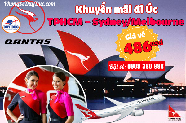 Hãng Qantas khuyến mãi cuối hè đi Úc giá 486 USD