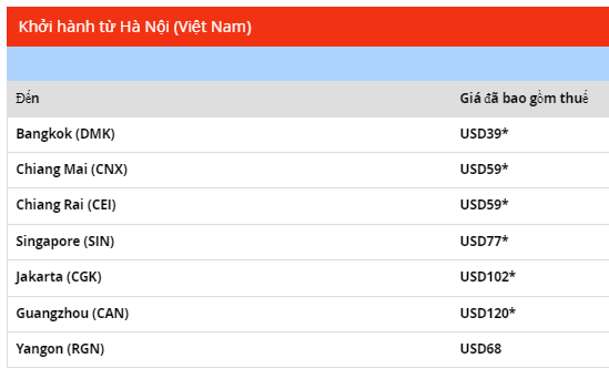 Hãng Thai Lion Air khuyến mãi vé đi Bangkok 39 USD
