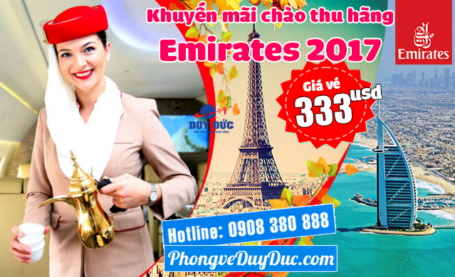 Khuyến mãi hãng Emirates chào thu hãng 2017