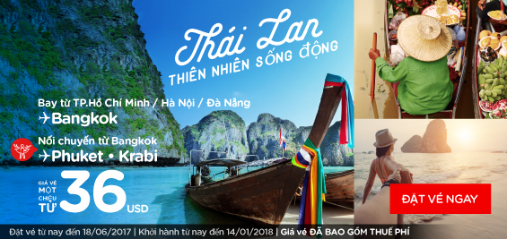 Mua ngay vé khuyến mãi của Air Asia 36 USD