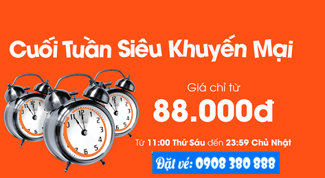 Săn vé khuyến mãi cuối tuần của Jetstar giá chỉ từ 88k