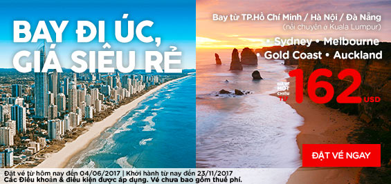 Thứ 2 săn ngay tấm vé Air Asia khuyến mãi 6 USD