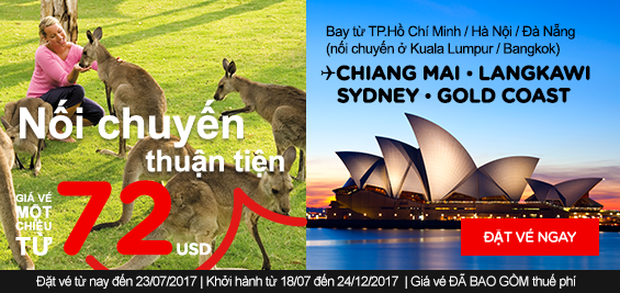 Thứ 2 săn ngay vé máy bay rẻ AirAsia 40 USD