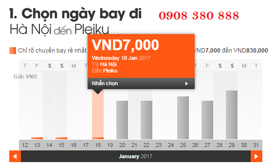 Tin hot Jetstar siêu khuyến mãi vé Pleiku - Hà Nội chỉ từ 7 000đ