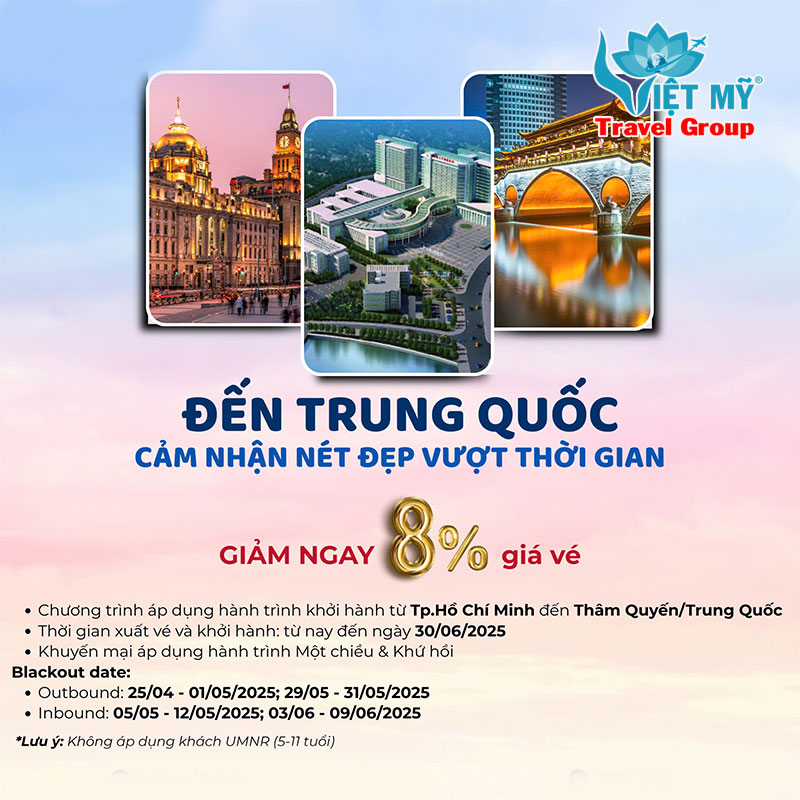 GIẢM ngay 8% giá vé đến Thâm Quyến từ Shenzhen Airlines