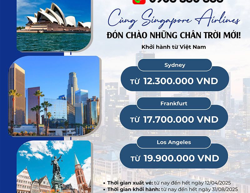 Khám phá thế giới cùng Singapore Airlines