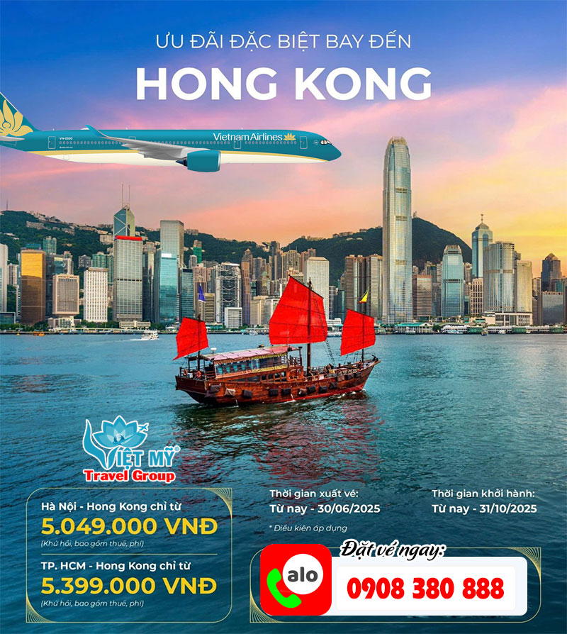 Khám phá Hồng Kông giá ưu đãi với Vietnam Airlines!
