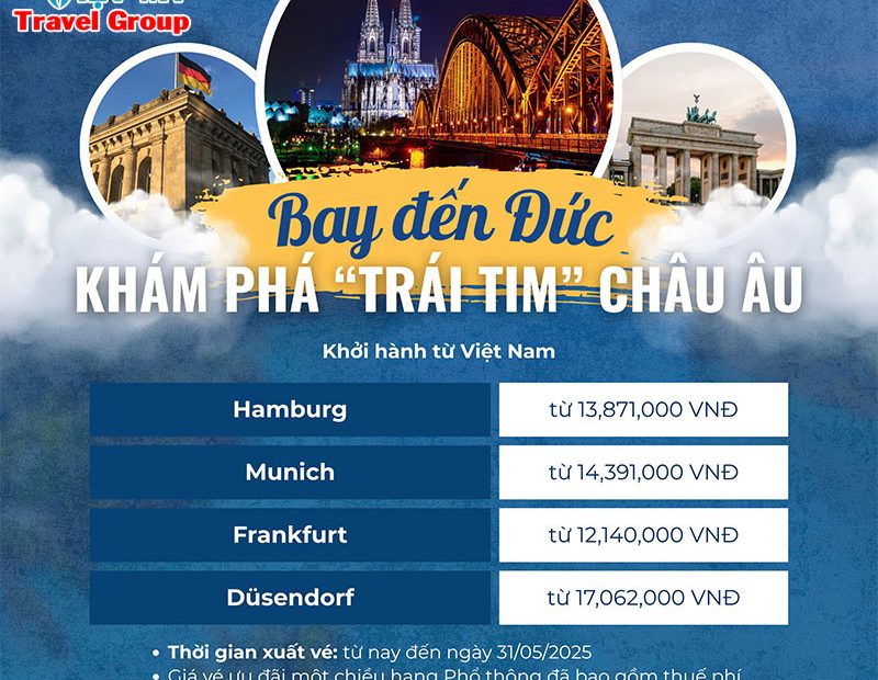 Vé máy bay đi Đức hãng Emirates đang khuyến mãi