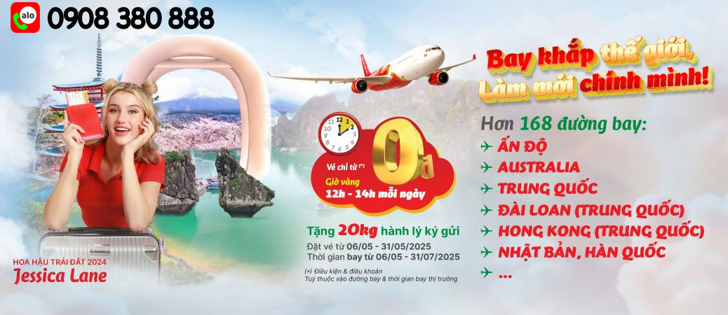 Vietjet tặng hành lý Khủng khi bay quốc tế