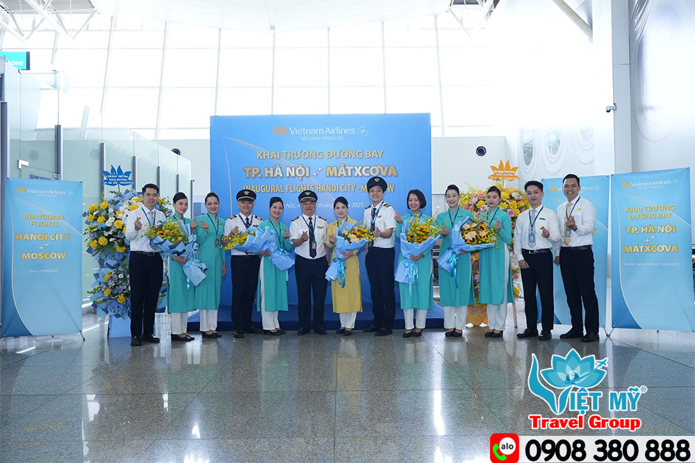 Hãng Vietnam Airlines sẽ khai thác đường bay Hà Nội - Moscow NGA