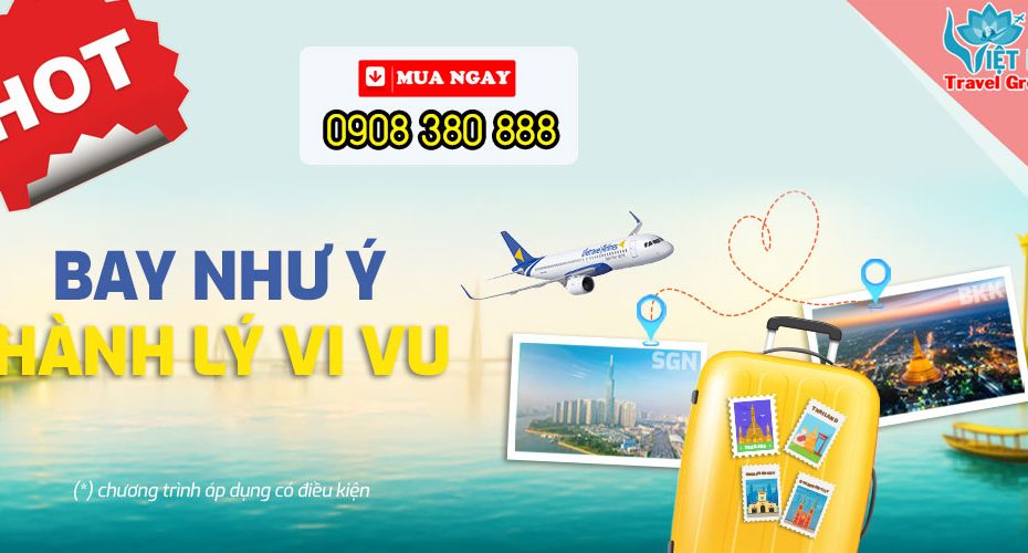 etravel Airlines TẶNG 15kg hành lý ký gửi cho đường bay TpHCM - Bangkok