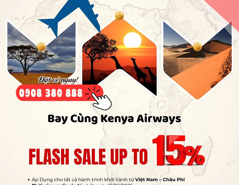 Hãng Kenya Airways khuyến mãi vé đi Châu Phi