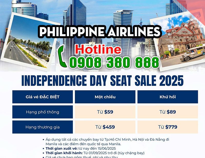 Ưu đãi hấp dẫn từ Philippine Airlines nhân dịp Quốc khánh Philippines