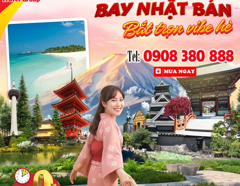 Vé bay 0 đồng đi Nhật - Trải nghiệm mùa hè rực rỡ cùng Vietjet!