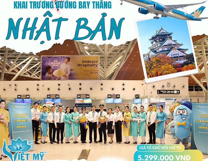 Bay thẳng Đà Nẵng đến Osaka cùng Vietnam Airlines - Chính thức từ 07/2025