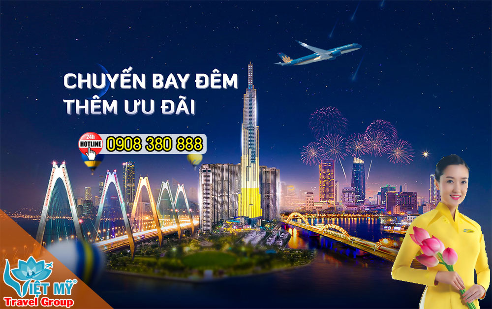 Đặt vé bay đêm Vietnam Airlines - Tiết kiệm đến 30% chi phí