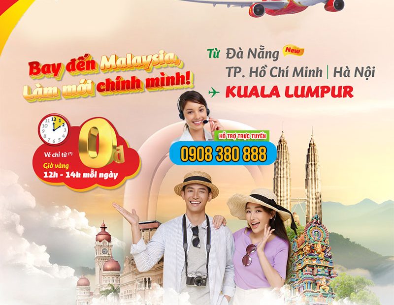 Vietjet mở đường bay thẳng Đà Nẵng - Kuala Lumpur
