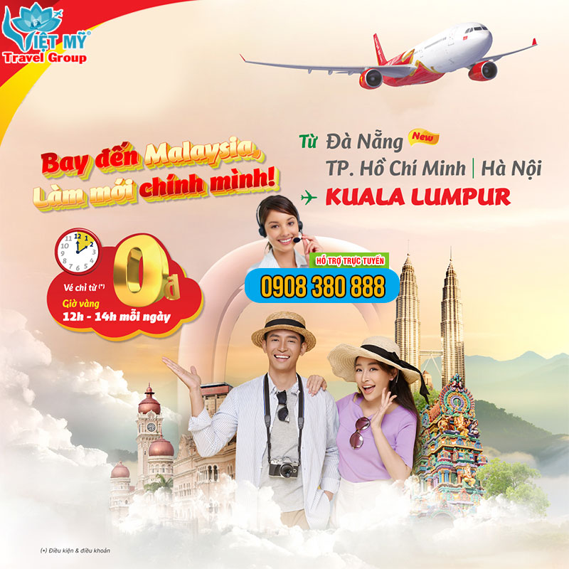 Vietjet mở đường bay thẳng Đà Nẵng - Kuala Lumpur