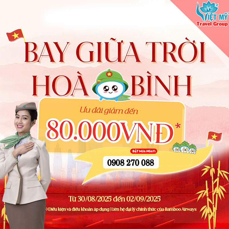 Bamboo Airways khuyến mãi 80K mừng 80 năm hòa bình