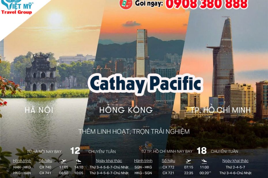 Cathay Pacific tăng tần suất bay Việt Nam - Hồng Kông