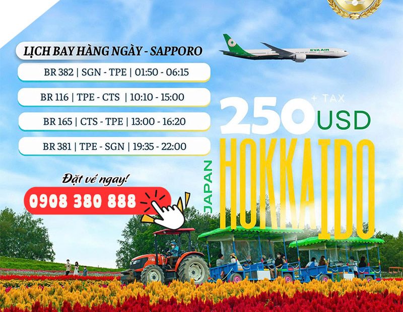 EVA Air đưa bạn tới Hokkaido – Thiên đường bốn mùa đang gọi