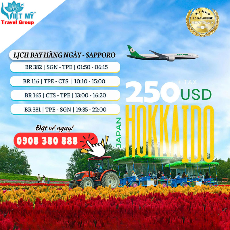 EVA Air đưa bạn tới Hokkaido – Thiên đường bốn mùa đang gọi