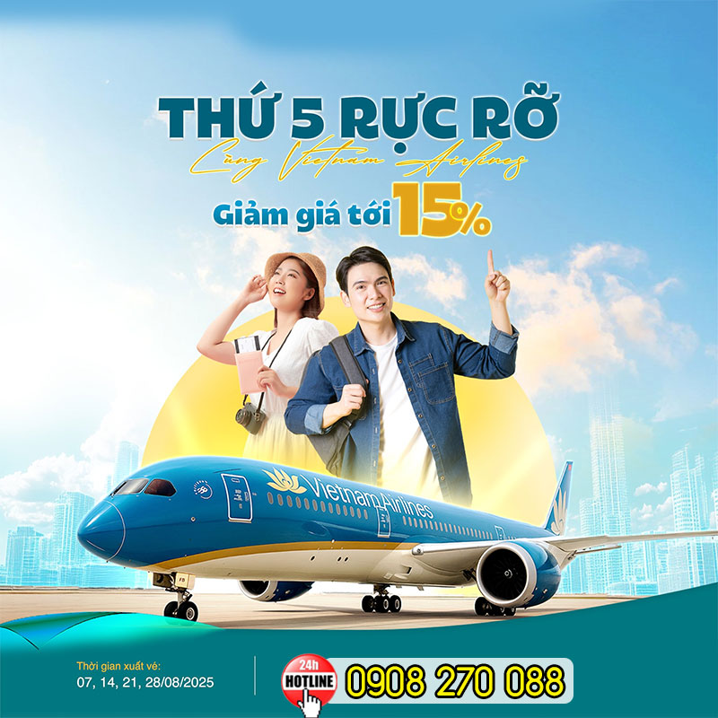 Thứ 5 Giảm Giá – Bay thỏa thích cùng Vietnam Airlines!