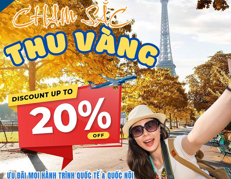 Thu này bay xa cùng Vietnam Airlines - Vé rẻ từ 1 triệu/lượt!