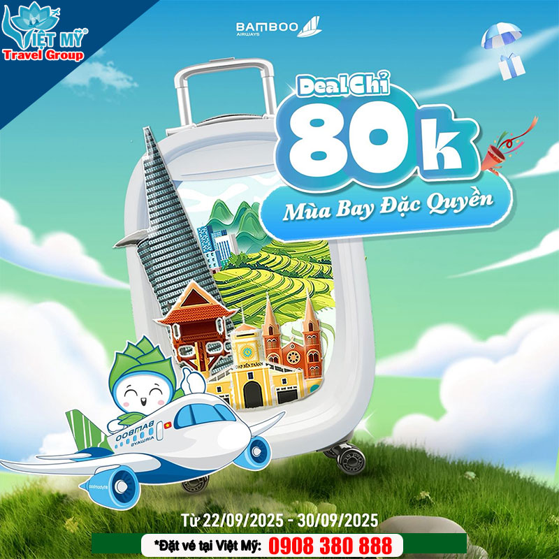 Săn vé Bamboo 80.000 VNĐ - Bay thoải mái, tiết kiệm chi phí!