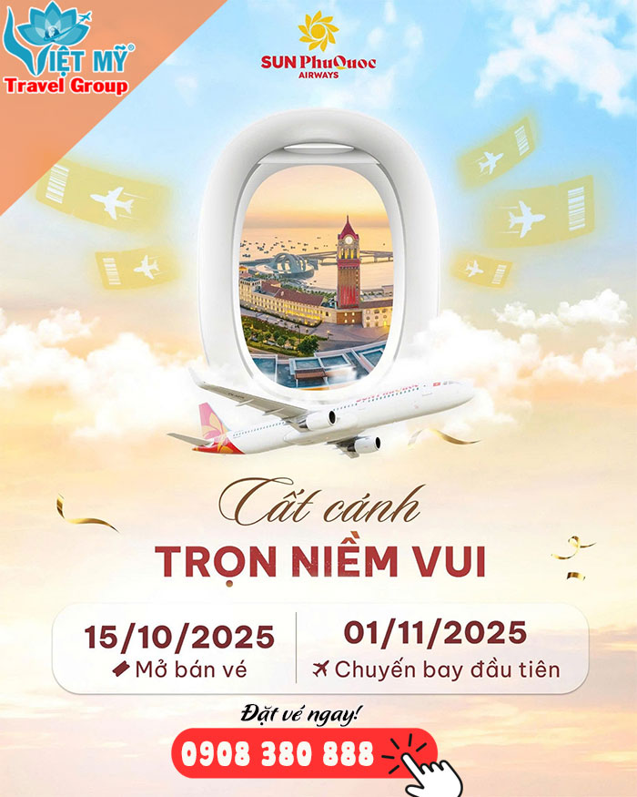 Sun PhuQuoc Airways chính thức mở bán vé bay đầu tiên từ 15/10/2025