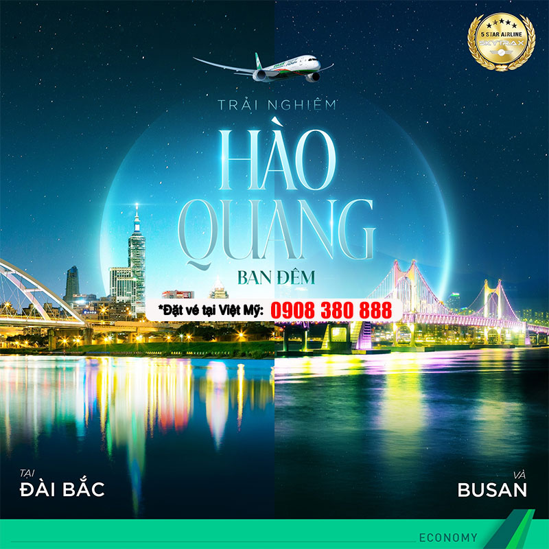 Trải nghiệm đêm ở Busan và Đài Bắc cùng EVA Air