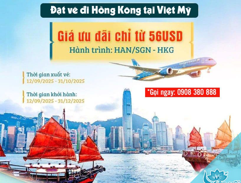 Ưu đãi đặc biệt đi Hong Kong giá chỉ từ 56 USD hãng Vietnam Airlines