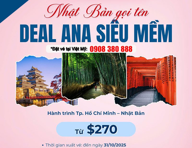 All Nippon Airways bay Nhật giá chỉ từ 270 USD