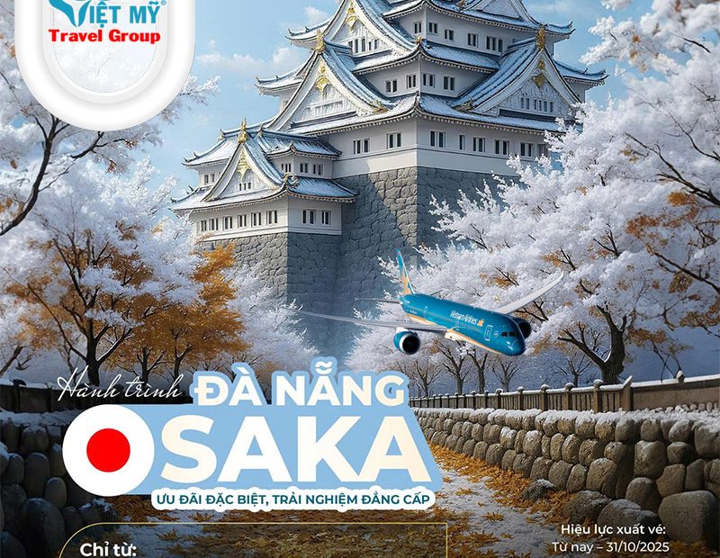 Vietnam Airlines khuyến mãi vé Đà Nẵng đi Osaka tháng 10 chỉ từ 9.299.000 VND