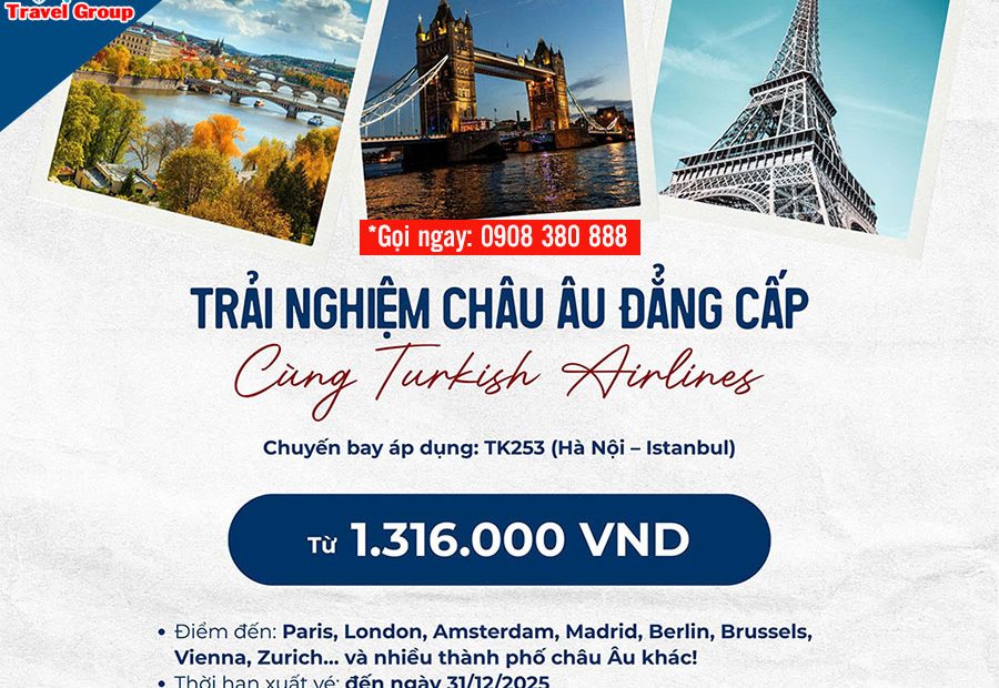 Turkish Airlines ưu đãi vé bay từ Hà Nội
