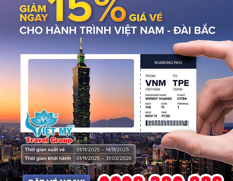 China Airlines ưu đãi đến 15% cho chặng bay Việt Nam - Đài Bắc