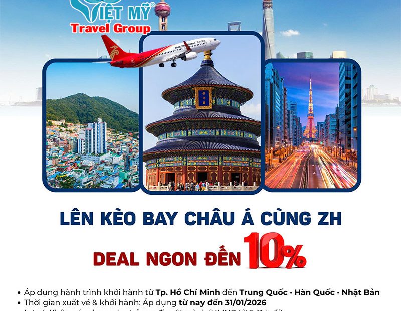 Ưu đãi vé bay châu Á cùng Shenzhen Airlines từ TP.HCM