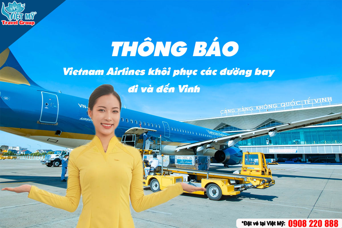 Vietnam Airlines khôi phục các đường bay đi và đến Vinh từ 19/12/2025
