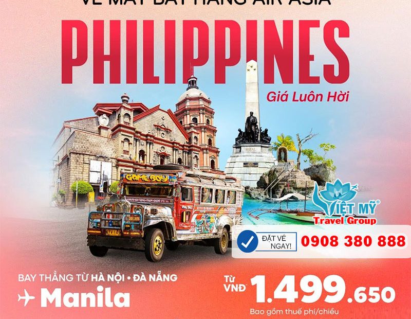 AirAsia mở bán đường bay thẳng Việt Nam - Manila từ tháng 3/2026