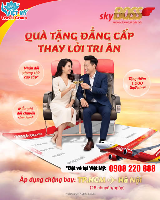 Ưu đãi SkyBoss Vietjet 2026 – Nhân đôi trải nghiệm cho người đồng hành
