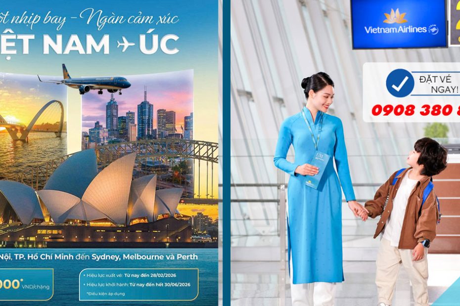 Deal xịn bay ÚC với Vietnam Airlines - giá từ 7.006.000đ