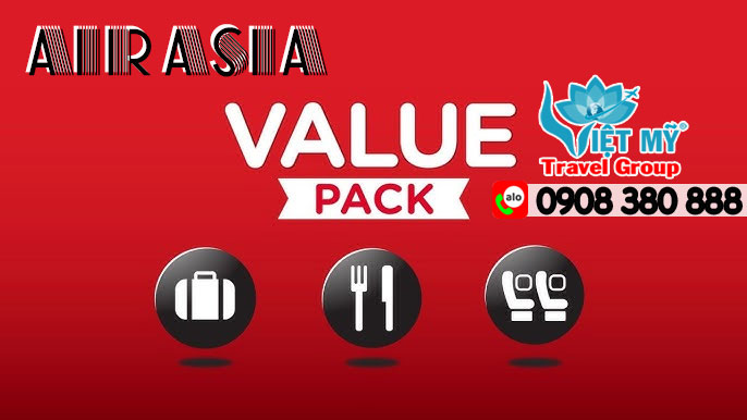 AirAsia triển khai giảm giá 10% cho các gói Value Pack