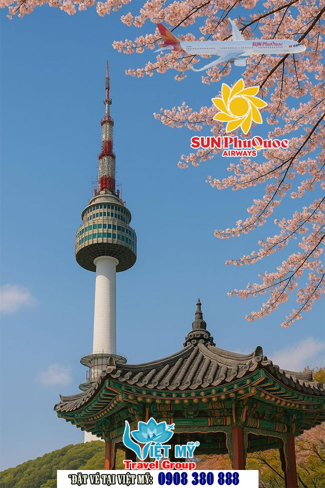 Vé Phú Quốc đi Seoul giá từ 1.581.000 VNĐ cùng Sun PhuQuoc Airways