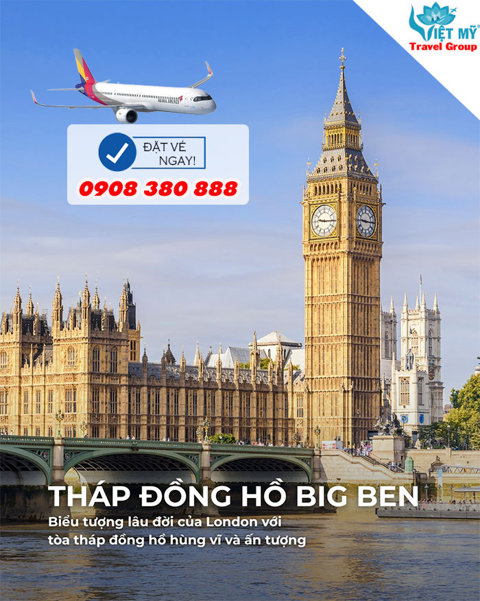 Vé TPHCM đi London khuyến mãi đến 10% cùng Asiana Airlines